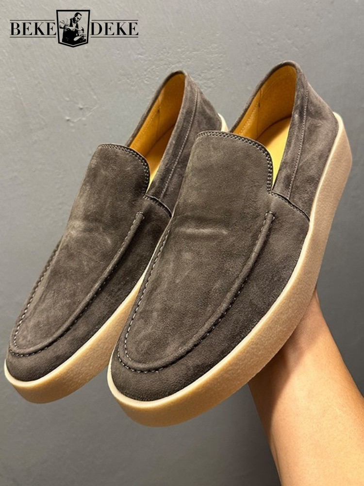 Leather Work For Kids - Comfortable Office Men Work Loafers Sheep