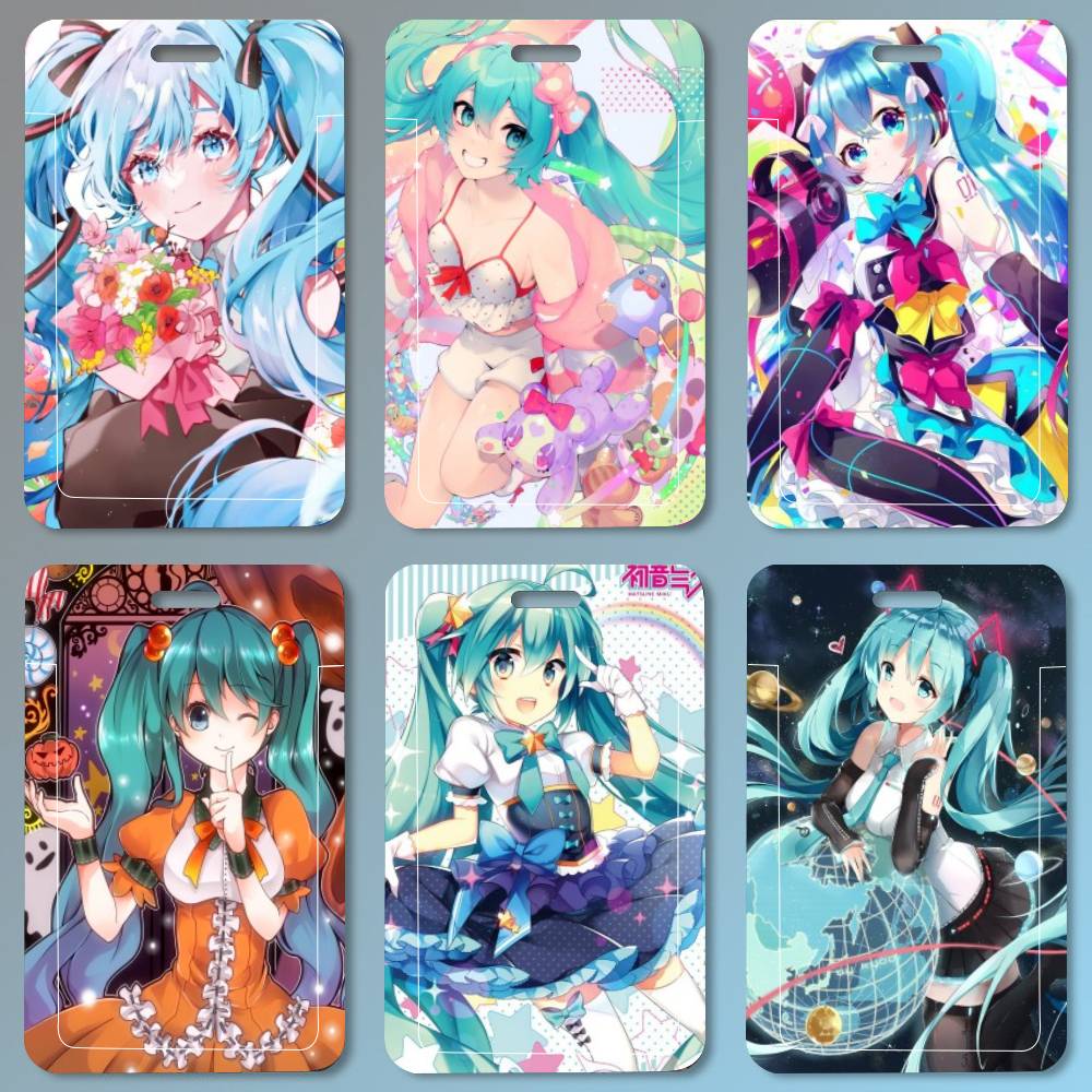 Leather Work For Kids - Anime M-Miku ID Card Holder Lanyard