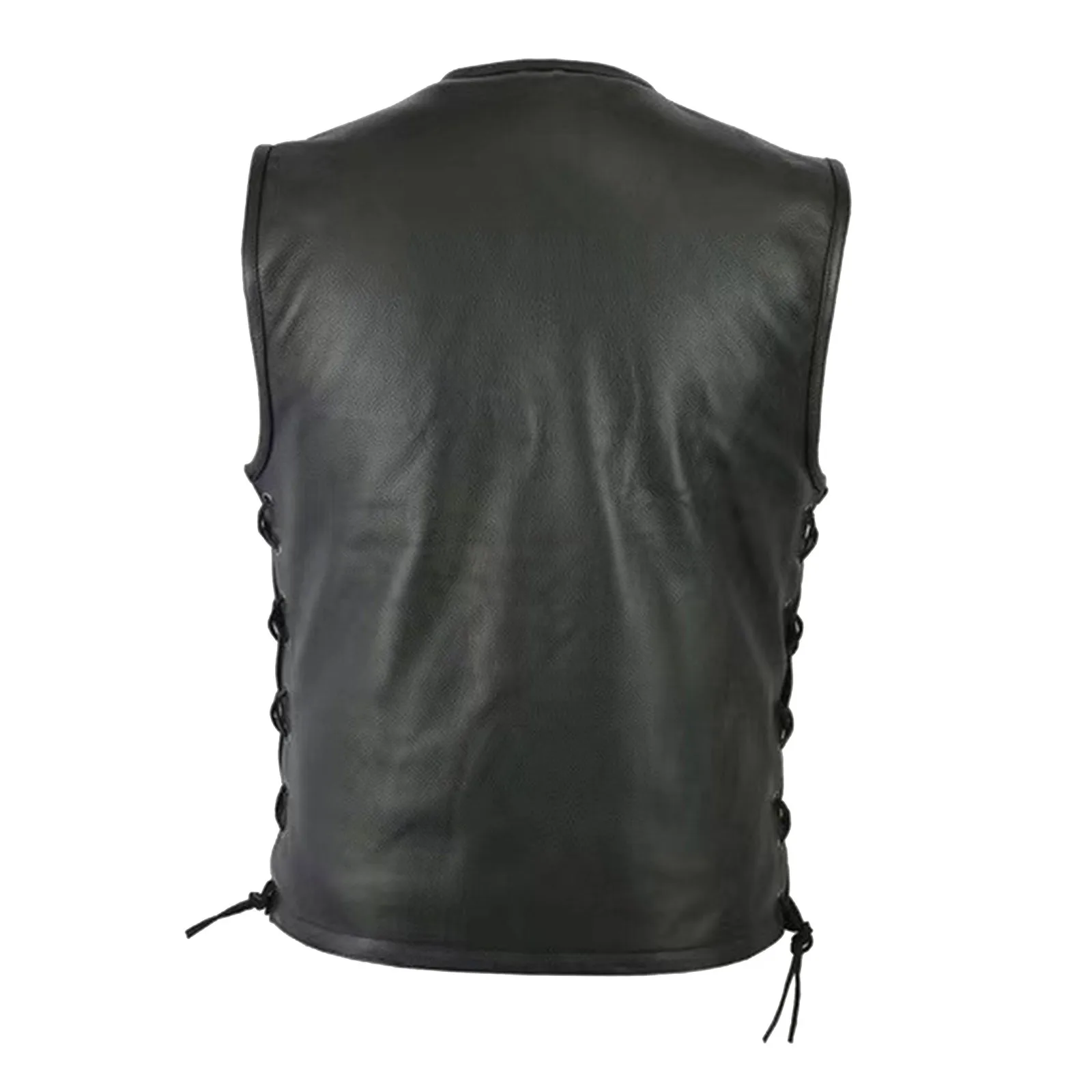 Men's Vest Motorcycle Fleet Pu - Leather Work Vest For Men ulasan dan harga