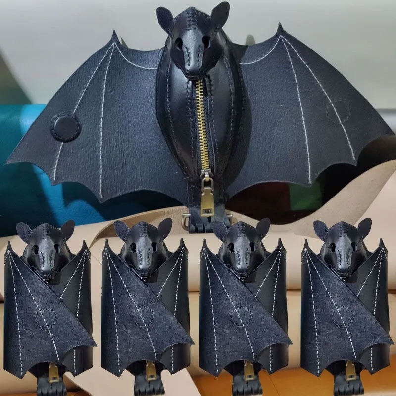 Bat Coin Purse PU Leather Bat  - Leatherwork Workshop ulasan dan harga