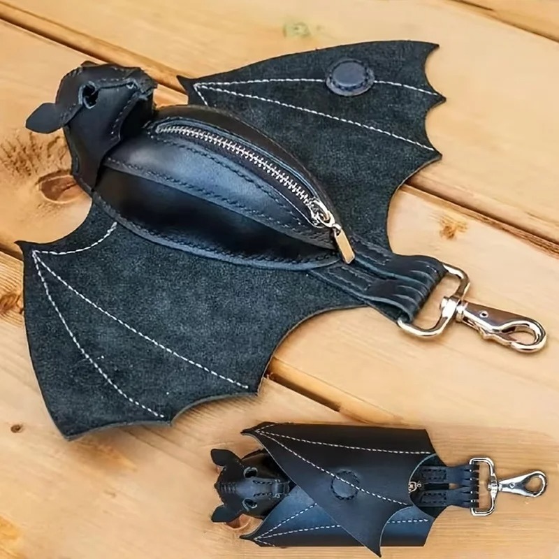 Bat Coin Purse PU Leather Bat  - Leatherwork Workshop ulasan dan harga