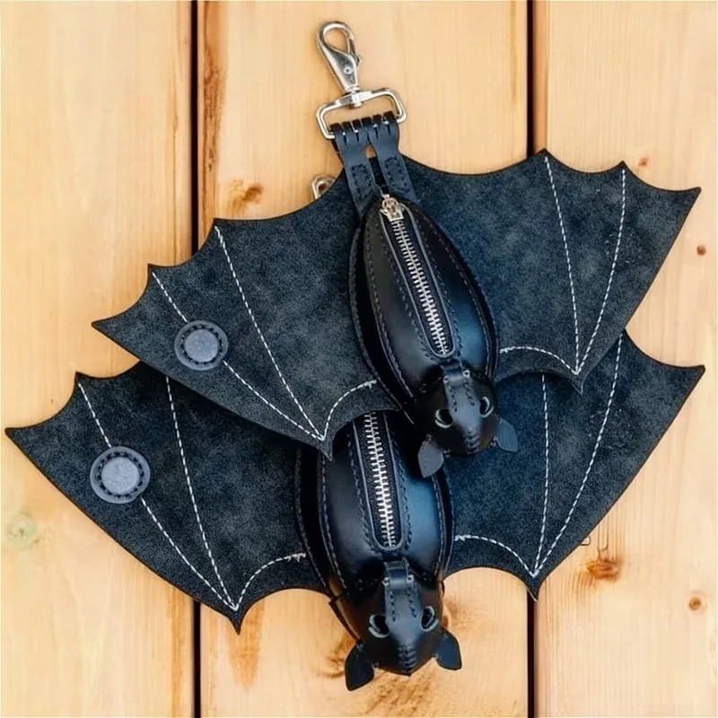 Bat Coin Purse PU Leather Bat  - Leatherwork Workshop ulasan dan harga