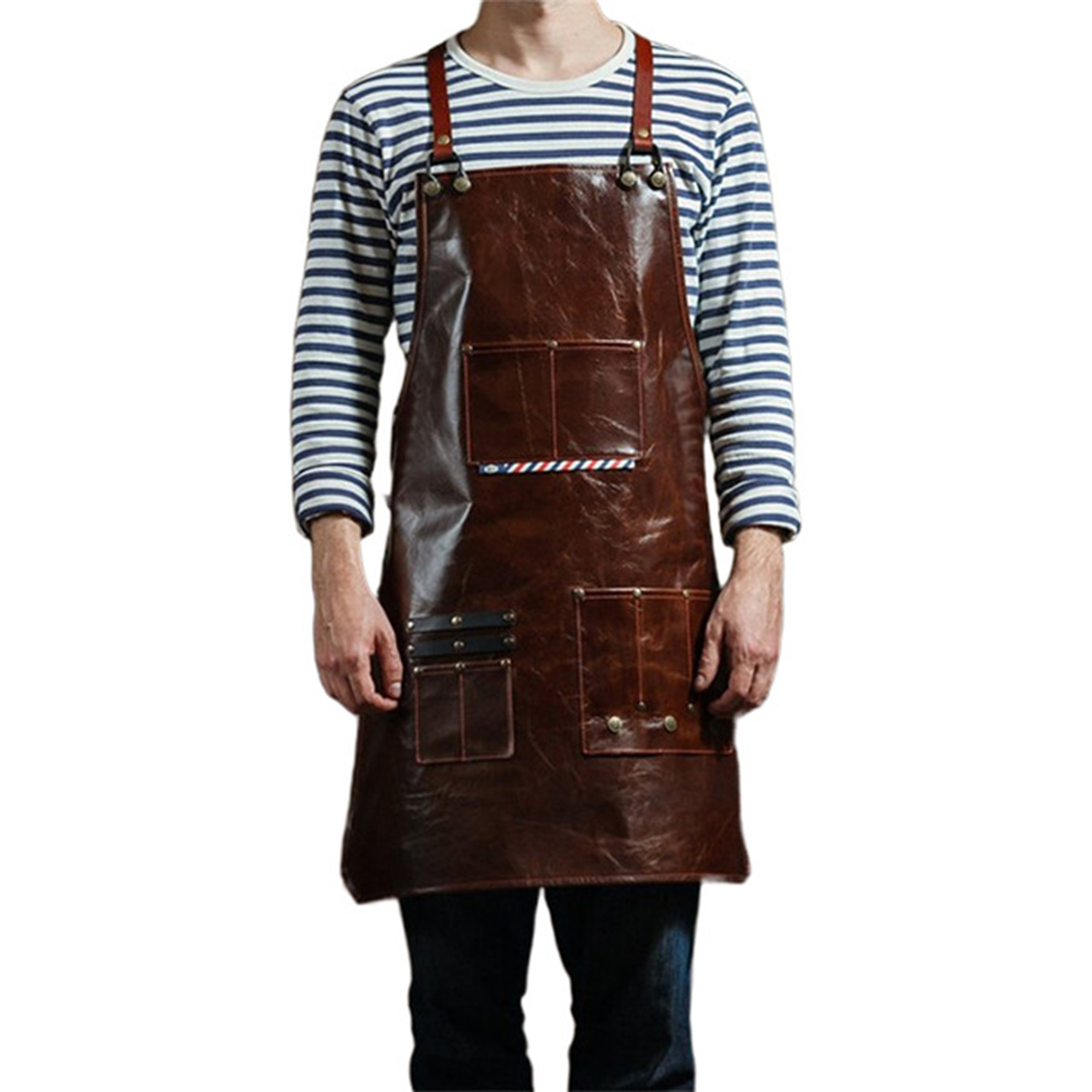Men's Leather Work Apron with  - Leatherwork Workshop ulasan dan harga