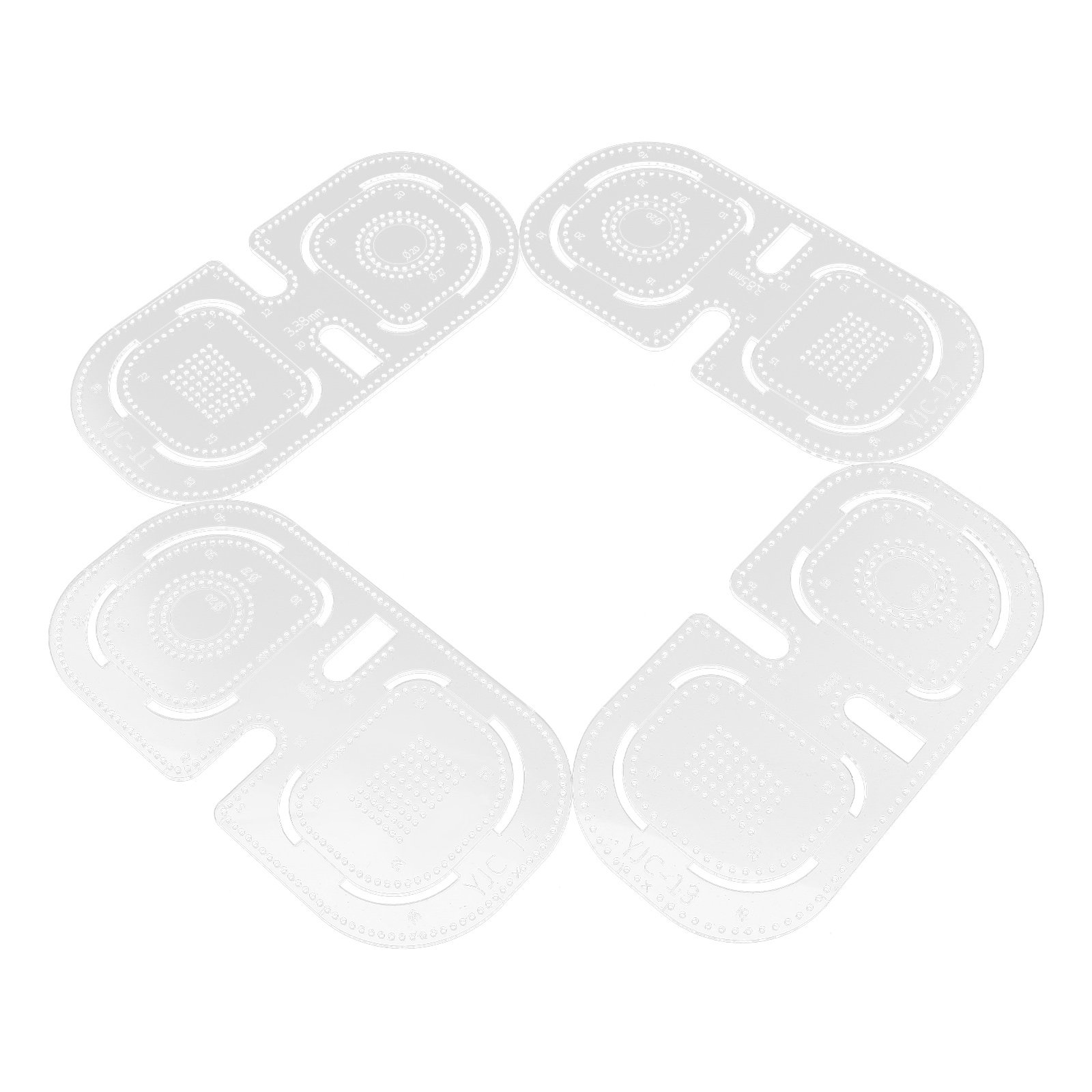 4Pcs Clear Acrylic Leatherwork - Leatherworking Guide ulasan dan harga