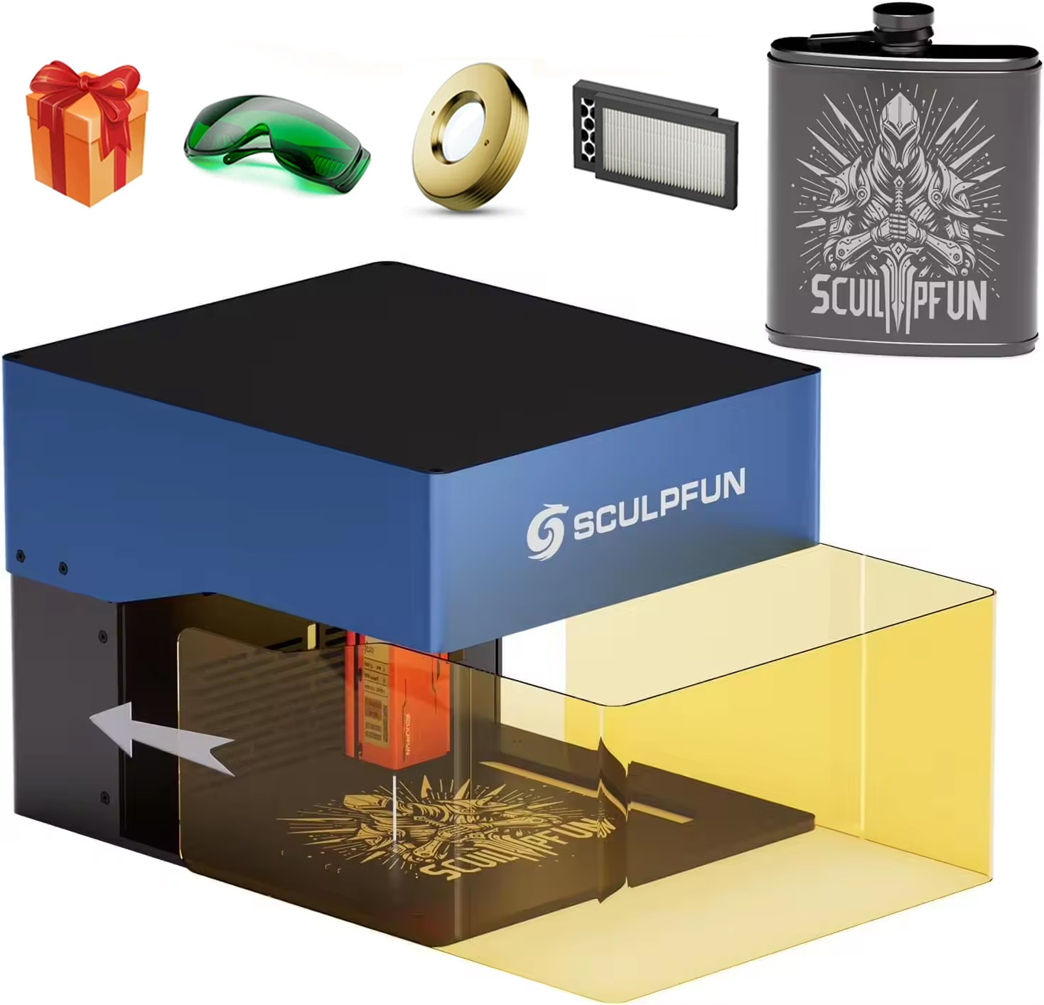 Sculpfun iCube Pro 10W Laser E - Leatherwork Machine ulasan dan harga
