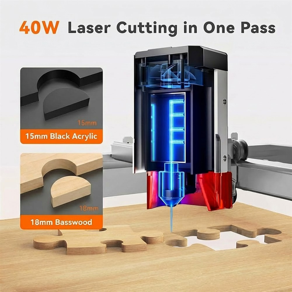 TOOCAA L2 40W AI Desktop Laser - Leatherwork Machine ulasan dan harga