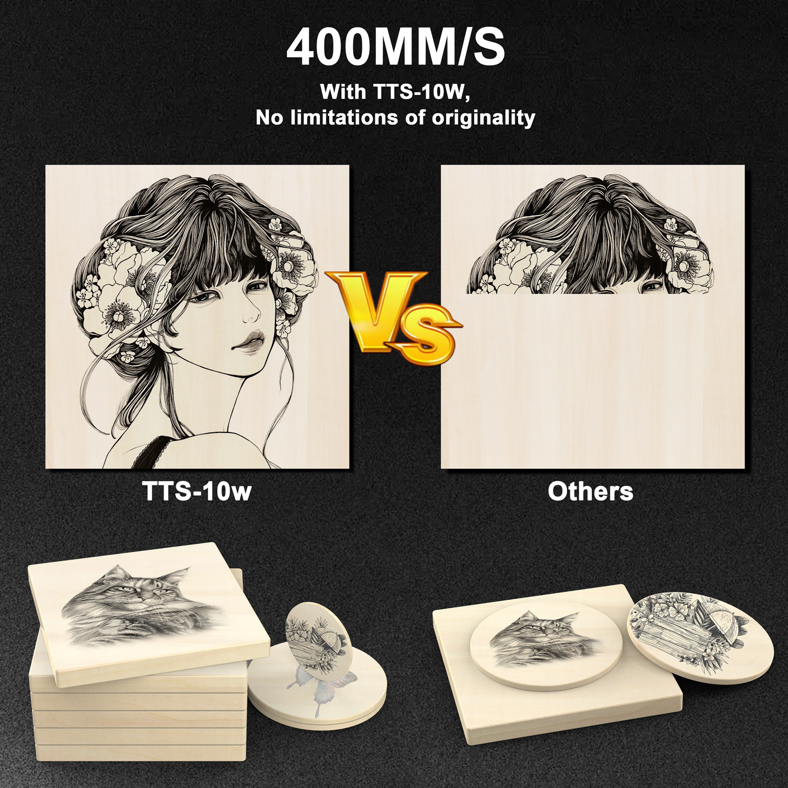 TWOTREES TTS-10 Pro Laser Engr - Leatherwork Machine ulasan dan harga