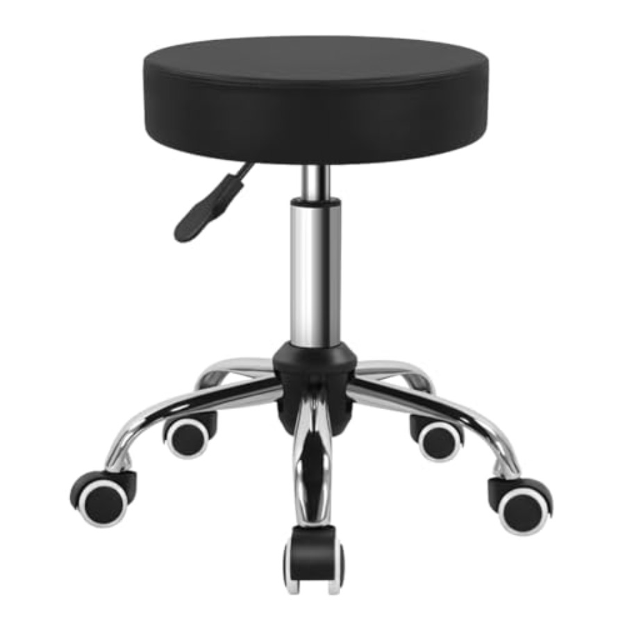 PU Leather Swivel Stool with W - Leatherwork Workshop ulasan dan harga