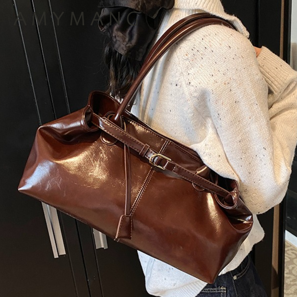 Winter Oil PU Leather Hobo Han - Leatherwork Workshop ulasan dan harga
