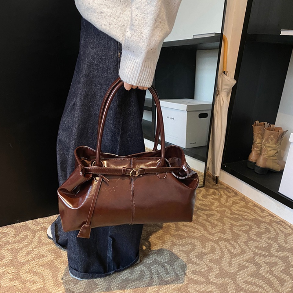 Winter Oil PU Leather Hobo Han - Leatherwork Workshop ulasan dan harga