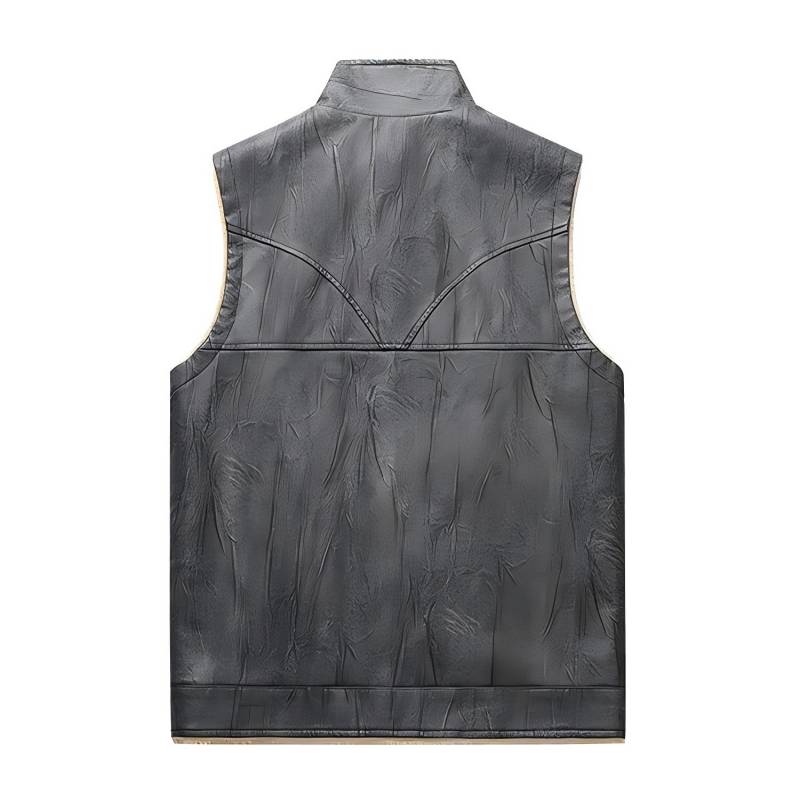 Winter Man Fleece Casual Sleev - Leather Work Vest For Men ulasan dan harga