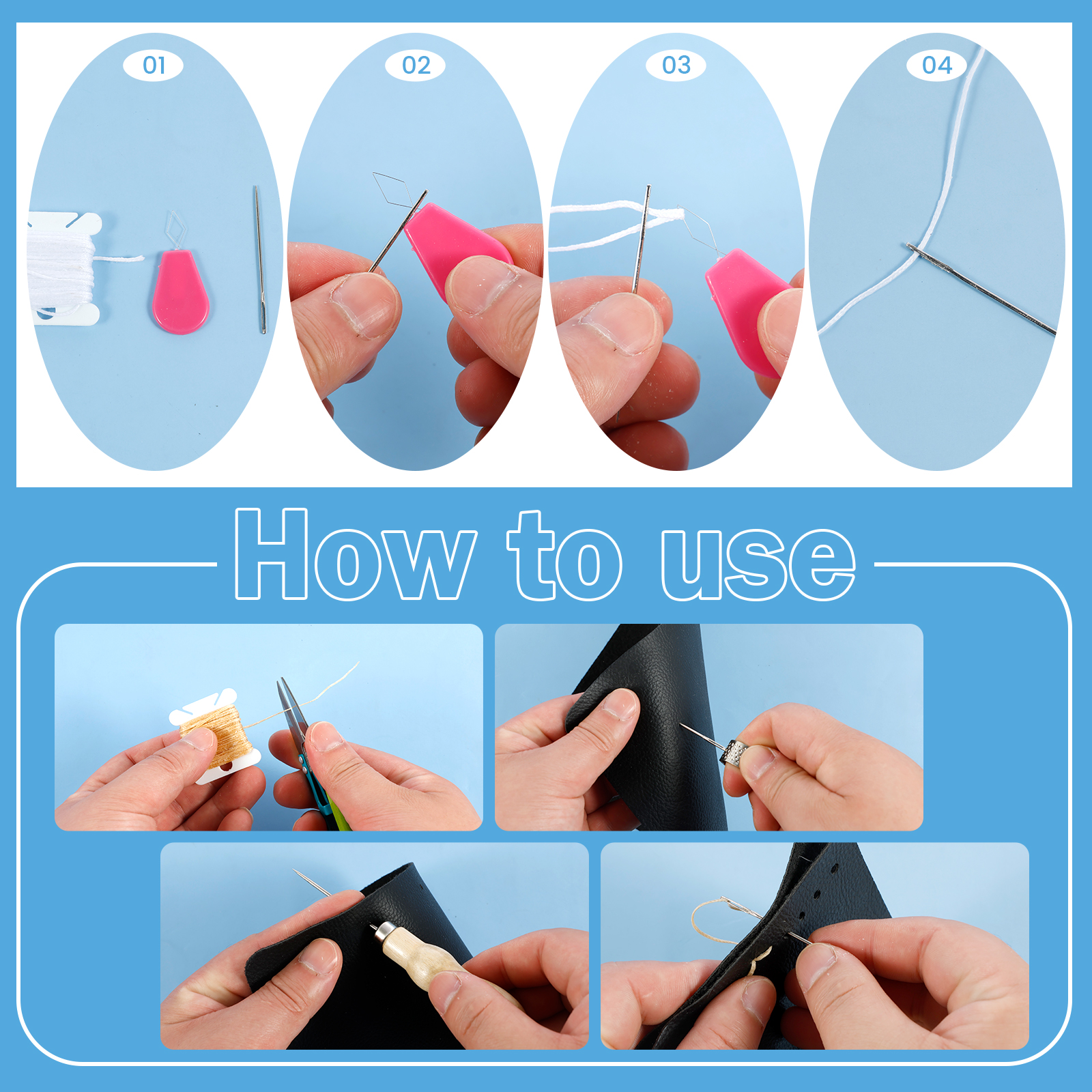 Leather Sewing Kit Portable Le - Upholstery Leather Work ulasan dan harga