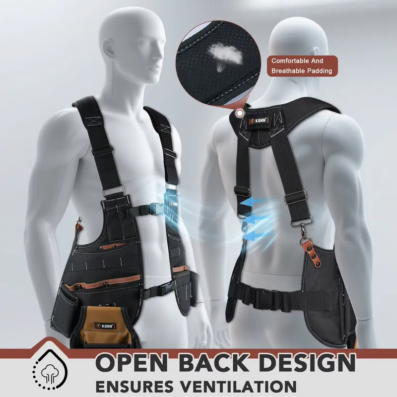 Leather Tool Vest for Men – Ad - Leather Work Vest For Men ulasan dan harga